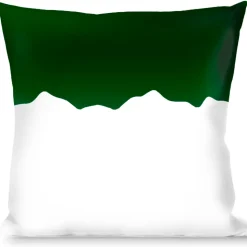 Buckle-Down Throw Pillow - Colorado Solid Mountains Green/White