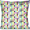 Buckle-Down Throw Pillow - Diamonds White/Multi Color