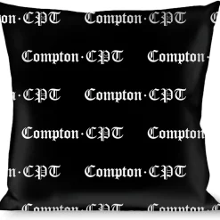 Buckle-Down Throw Pillow - COMPTON-CPT Black/White