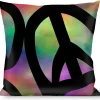 Buckle-Down Throw Pillow - Peace Psychedelic
