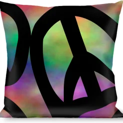 Buckle-Down Throw Pillow - Peace Psychedelic