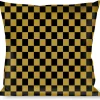 Buckle-Down Throw Pillow - Checker Black/Gold