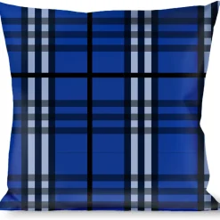 Buckle-Down Throw Pillow - Plaid Navy