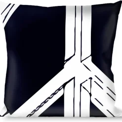 Buckle-Down Throw Pillow - Peace Sketch Black/White