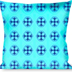 Buckle-Down Throw Pillow - Wallpaper2 Baby Blue/Blue