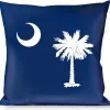 Buckle-Down Throw Pillow - South Carolina Flags
