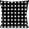 Buckle-Down Throw Pillow - Star Black/White