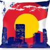 Buckle-Down Throw Pillow - Colorado Skyline/Mountains