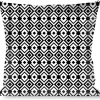 Buckle-Down Throw Pillow - Geometric Diamond2 Black/White/Black