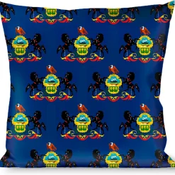 Buckle-Down Throw Pillow - Pennsylvania Flags/Black