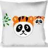 Buckle-Down Throw Pillow - Panda w/Tiger Hat