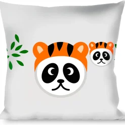 Buckle-Down Throw Pillow - Panda w/Tiger Hat