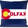 Buckle-Down Throw Pillow - Colfax Colorado Flag