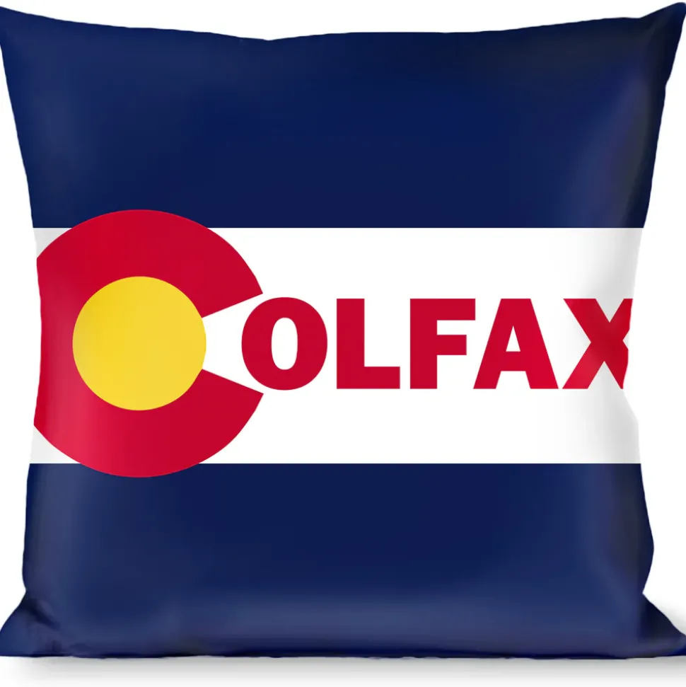 Buckle-Down Throw Pillow - Colfax Colorado Flag