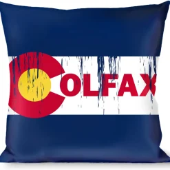 Buckle-Down Throw Pillow - COLFAX Colorado Flag Weathered