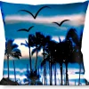 Buckle-Down Throw Pillow - Blue Sunset