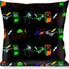 Buckle-Down Throw Pillow - Eighties Arcade Black