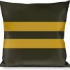 Buckle-Down Throw Pillow - Stripe Black/Gold