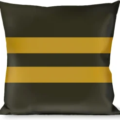 Buckle-Down Throw Pillow - Stripe Black/Gold