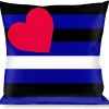 Buckle-Down Throw Pillow - Flag Leather Black/Blue/Red/White