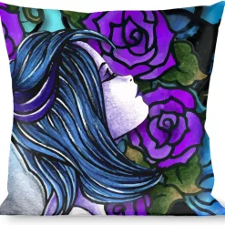 Buckle-Down Throw Pillow - TJ-Fairy Blue Hair
