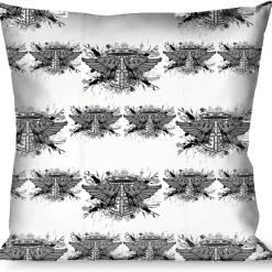 Buckle-Down Throw Pillow - Phoenix Shield White