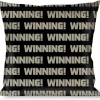 Buckle-Down Throw Pillow - WINNING! Black/Gray