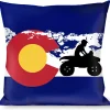 Buckle-Down Throw Pillow - Colorado/ATV Rider/Mountains