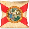Buckle-Down Throw Pillow - Florida Flags/Black