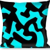 Buckle-Down Throw Pillow - Eighties 1 Blue/Black