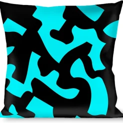 Buckle-Down Throw Pillow - Eighties 1 Blue/Black