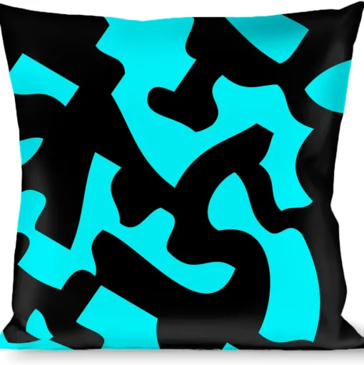 Buckle-Down Throw Pillow - Eighties 1 Blue/Black