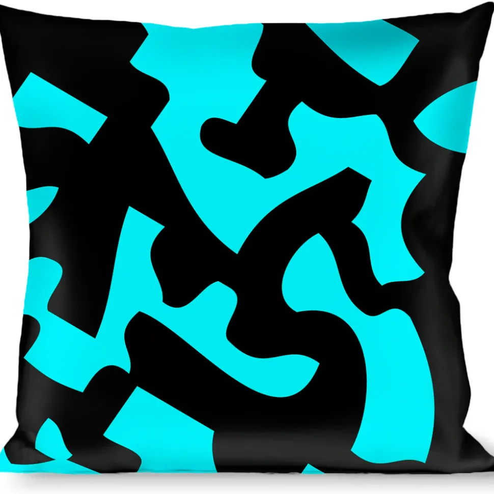 Buckle-Down Throw Pillow - Eighties 1 Blue/Black