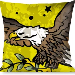 Buckle-Down Throw Pillow - Truth and Justice C/U Yellow