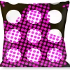 Buckle-Down Throw Pillow - Eighties Stars1 Black/White/Fuchsia