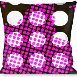Buckle-Down Throw Pillow - Eighties Stars1 Black/White/Fuchsia