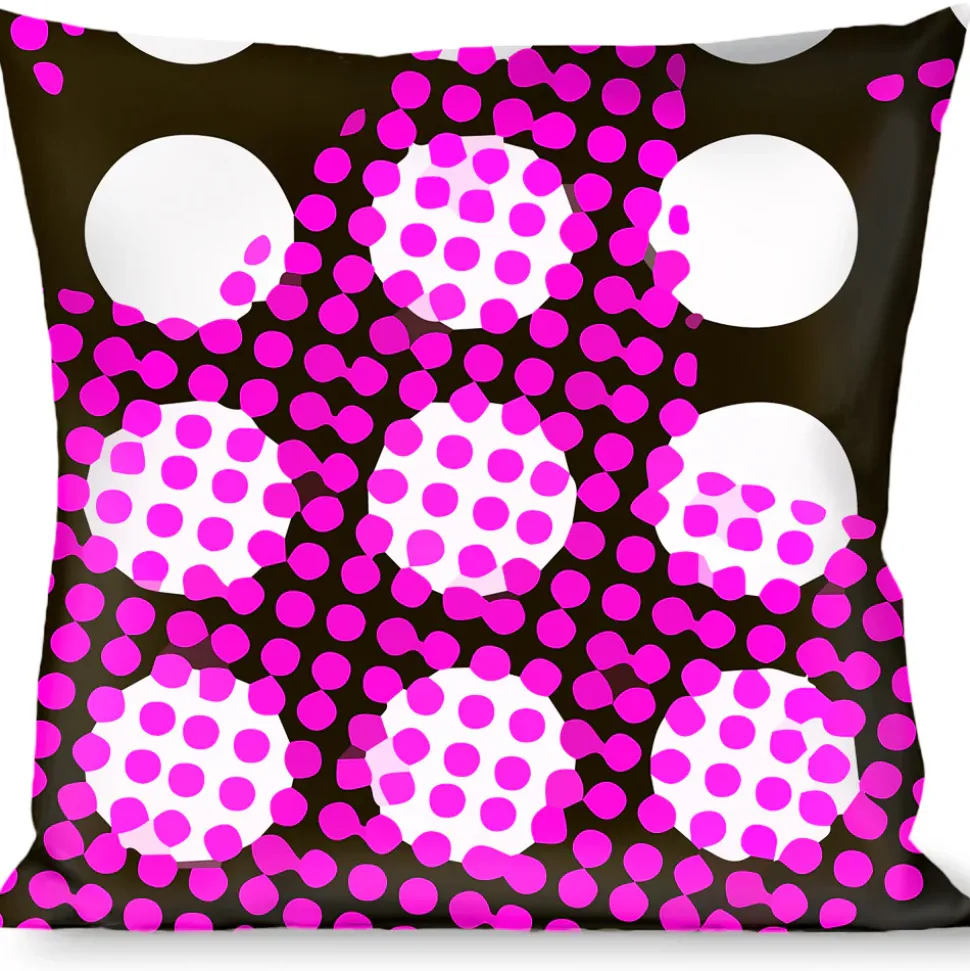 Buckle-Down Throw Pillow - Eighties Stars1 Black/White/Fuchsia