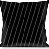 Buckle-Down Throw Pillow - Diagonal Stripes Black/Gray