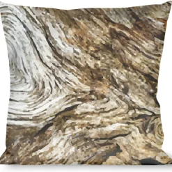 Buckle-Down Throw Pillow - Driftwood Grain