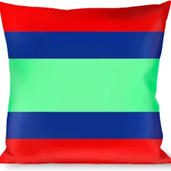 Buckle-Down Throw Pillow - Stripes Red/Blue/Green