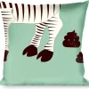Buckle-Down Throw Pillow - Zebra Poops Color