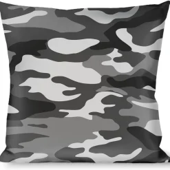 Buckle-Down Throw Pillow - Camo White