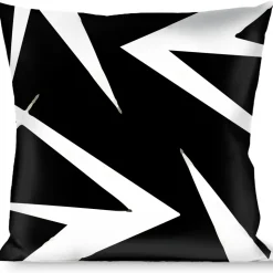 Buckle-Down Throw Pillow - Spikes Scattered Black/White