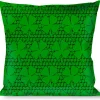 Buckle-Down Throw Pillow - St. Pat's Clovers/Green