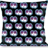 Buckle-Down Throw Pillow - Dopey Eyes Black/Baby Blue/Purple