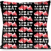 Buckle-Down Throw Pillow - Steaks w/MEAT Text