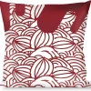Buckle-Down Throw Pillow - Doodle1/Paint Drips White/Red