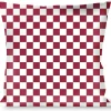 Buckle-Down Throw Pillow - Checker Crimson/White
