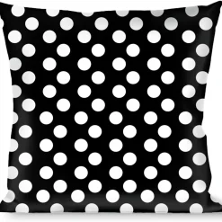 Buckle-Down Throw Pillow - Micro Polka Dots2 Black/White