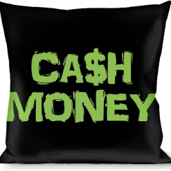 Buckle-Down Throw Pillow - CA$H MONEY Black/Green